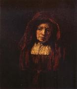 REMBRANDT Harmenszoon van Rijn, Portrait of an Old Woman